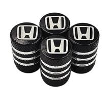"Honda" aliuminio vožtuvų dangtelių rinkinys - 4 juodi dangteliai, skirti M12x1,50 sriegiams