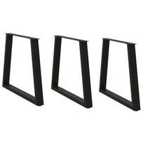Valgomojo stalo kojos v formos 3 vnt juoda 70x(72-73,3) cm