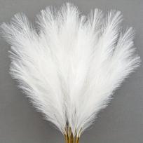 Dirbtinė pampas žolė puošybai,  Baltas