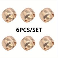 6 metalinių servetėlių žiedų rinkinys,  Rose Golden