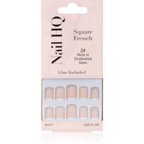 Nail HQ Square French Priklijuojami nagai 24 vnt.