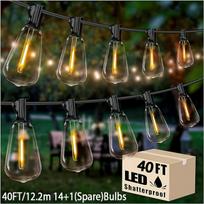 LED saulės lempučių girlianda, 12,19 metro 14+1 Lemputės Saulės 8 režimai