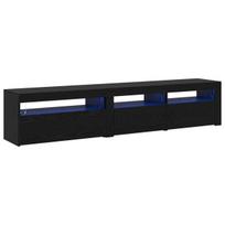 vidaXL Televizoriaus spintelė 2 pcs Juodas ąžuolas 195 x 35 x 40 cm