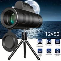 12x50 monoklis teleskopas su trikoju