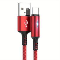 USB-A į USB-C greitojo įkrovimo laidas, Raudona