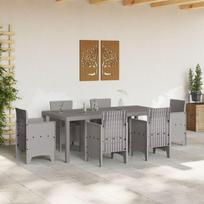 Sodo Stalas Šviesiai pilka 200x100x73 cm Poliratanas