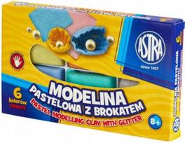 Astra modelinas su blizgučiais, pastelinis, 6 spalvos