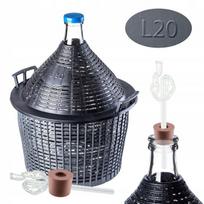 Vyno butelis krepšelyje, 20l.