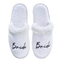 Vestuvinės šlepetės Bride, baltos