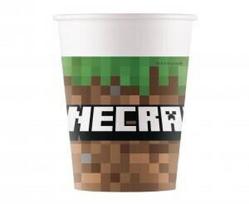 Popieriniai puodeliai Minecraft, 200 ml, 8 vnt.