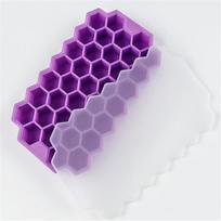Silikoninė ledukų forma su dangčiu, Violetinė
