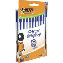 Bickas - BIC - Originalus Cristal - 10 vnt. dėžutėje - Mėlyna spalva - Plona ašmenų galvutė