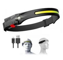 Galvos žibintas Hofftech COB+LED, pakraunamas, su judėsio jutikliu, atsparus vandeniui