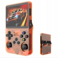Žaidimų konsolė HappyJoe R36S, 64GB, oranžinė, 10000+ Games, 3.5" IPS Screen, Linux