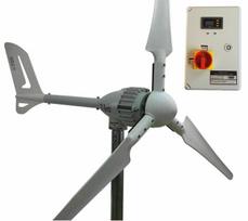 Horizontalios ašies vėjo generatorius IstaBreeze® I-2000 W, 48 V, su hibridiniu krovimo valdikliu, trijų sparnų