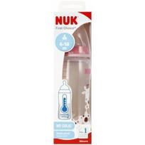 Buteliukas su temperatūros indikatoriumi NUK First Choise, rožinis, 6-18 mėn, 300 ml