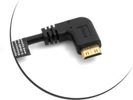 Mini Hdmi 90° kampu į Hdmi adapterio kabelis, 16cm