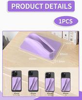 Silikoninis dėklas su lūpų dažų laikikliu telefonui, violetinis