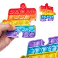 Silikoninis žaislas Pop-It, vaivorykštės spalvų dėlionė, 3m. +