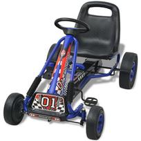 vidaXL Pedalais minamas kartingas su reguliuojama sėdyne, mėlyn., Mėlyna
