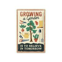 Metalinė plokštė 20 x 30 cm, Growing a garden