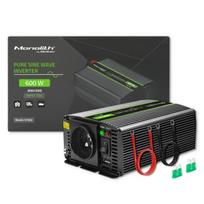 Qoltec Monolith įtampos keitiklis | 300W | 600W | nuo 12V iki 230V | Pure Sine