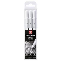 Gelinių rašiklių rinkinys Sakura Gelly Roll Basic, 3 vnt. baltos spalvos