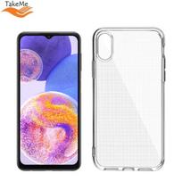TakeMe Clear serijos skaidrus 2 mm plono galinio dangtelio dėklas Samsung Galaxy A23 4G (A235F) / A23 5G