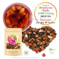 Fantastiška Braškių ir Vanilės Pieno ulong vaisių arbata, Fruit tea, 50 g
