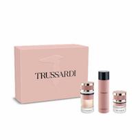 Kosmetikos rinkinys Trussardi Trussardi EDP moterims: Purškiklis 90 ml + plaukų dulksna 30 ml + kūno kremas 200 ml