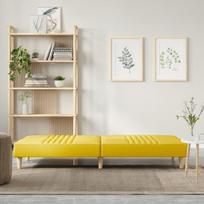 Dvivietė sofa-lova vidaXL, geltona