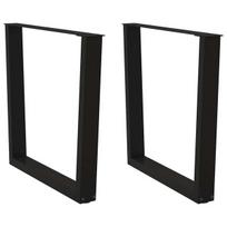 Valgomojo stalo kojos v formos 2 vnt juoda 80x(72-73,3) cm