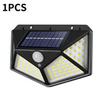 (1vnt)1248 100 LED saulės sieniniai šviestuvai lauko saulės lempa PIR judesio jutiklis Saulės energija maitinama saulės šviesa sodo apšvietimui, 1vnt