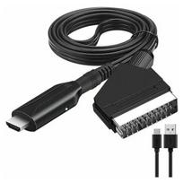Išmaniojo (Smart TV) ir televizoriaus priedas „Plug and Play“ SCART į HDMI keitiklis: HD vaizdo adapteris lengvam prijungimui
