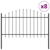 vidaXL Sodo tvora 8 pcs Pilka 170 x 140 cm
