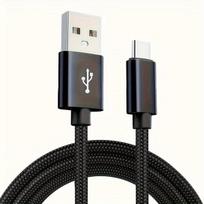 USB C greito įkrovimo laidas,  Juoda
