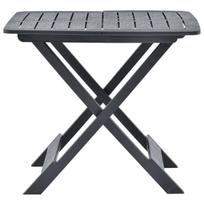 Sulankstomas sodo stalas，Lauko stalas, antracito, 79x72x70cm, plastikas CFE894446