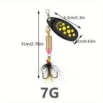 Žvejybos masalas blizgė Orion 3, 3.3 cm, juoda/geltona, 7g