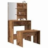 vidaXL tualetinio staliuko komplektas Old Wood Engineered Wood