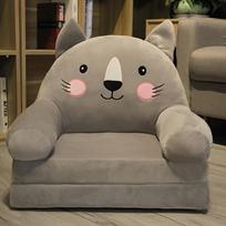 Vaikiška minkšta sulankstoma sofa, pilka