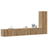 vidaXL 3 dalių sieninis televizoriaus spintelės komplektas Artisan Oak