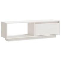 TV spintelė，TV staliukas，Televizoriaus spintelė, balta, 110x30x33,5cm, pušies masyvas CFE15865
