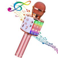 „iWear M85“ karaoke mikrofonas vaikams ir suaugusiems su garso efektais ir įrašymo įrenginiu, „Micro SD“ ir USB, „Blueto