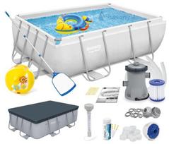 Rėminis baseinas 282x196x84 cm 15in1 rinkinys Bestway 56629