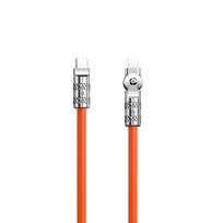 USB Kabelis Dudao 'L24CL' (180' kampu) oranžinis 'Type-C / Lightning' 100cm (iki 30W)