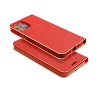 Dėklas telefonui Luna Book Gold - Samsung Galaxy A22 5G, raudonas