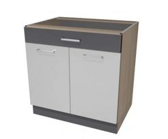 Pastatoma spintelė Modena MD20, 80 cm, balta/pilka