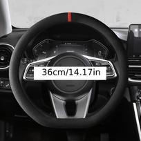 Prabangus Kailinis D-Formos Vairo Užvalkalas Tesla Automobiliui. , D - raudona