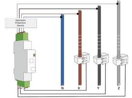 3 fazių elektros sąnaudų skaitiklis Nous D4Z Zigbee 3.0 120A DIN, Balta