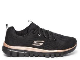 Sportiniai batai moterims Skechers graceful 12615bkrg, juodi